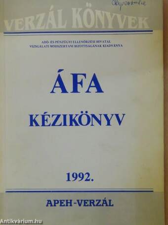 Áfa kézikönyv 1992