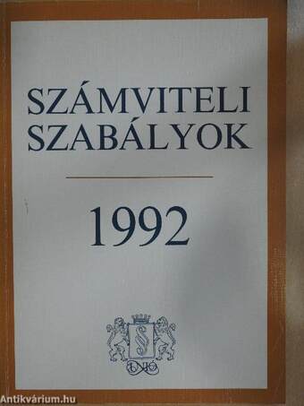 Számviteli szabályok 1992