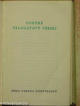 Goethe válogatott versei