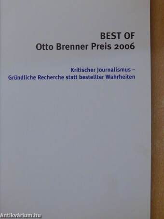 Best of Otto Brenner Preis 2006 - DVD-vel