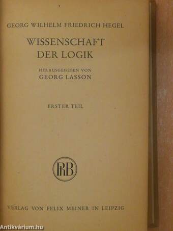 Wissenschaft der Logik I-II.