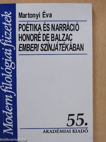 Poétika és narráció Honoré De Balzac Emberi színjátékában