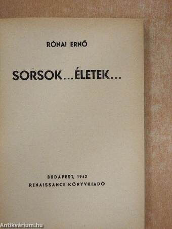 Sorsok... életek...