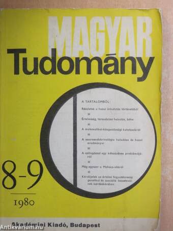 Magyar Tudomány 1980. augusztus-szeptember