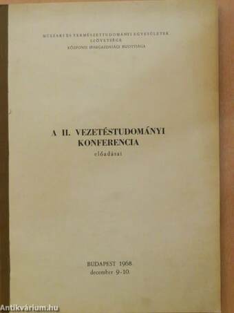 A II. vezetéstudományi konferencia előadásai