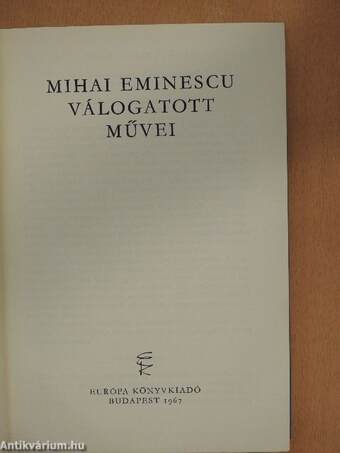 Mihai Eminescu válogatott művei