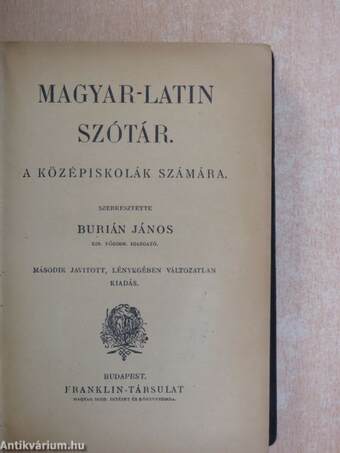 Magyar-latin szótár