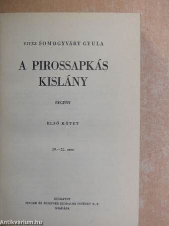 A pirossapkás kislány I-II.