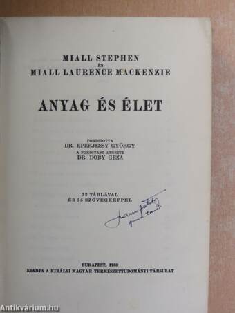 Anyag és élet