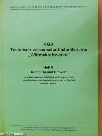 VGB-Technisch-Wissenschaftliche Berichte "Wärmekraftwerke" 5