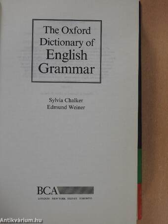 The Oxford Dictionary of English Grammar