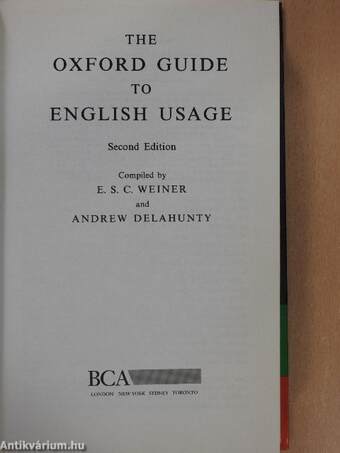 The Oxford Guide to English Usage