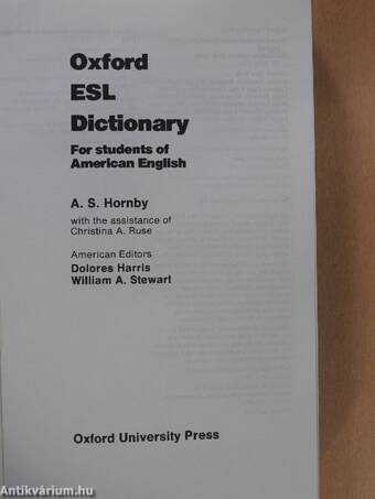 Oxford ESL Dictionary