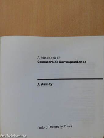 A Handbook of Commercial Correspondence