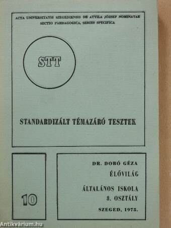 Standardizált témazáró tesztek - Élővilág 8.