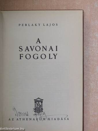 A savonai fogoly