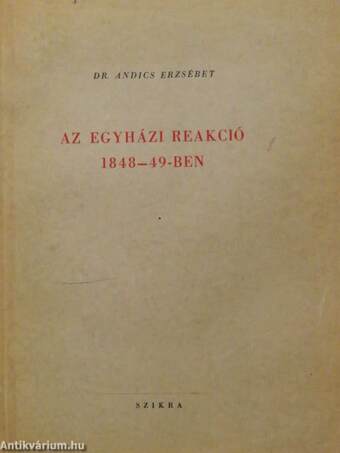 Az egyházi reakció 1848-49-ben