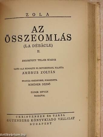 Az összeomlás I-IV.