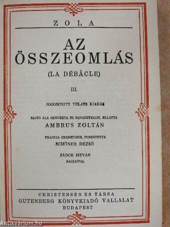 Az összeomlás I-IV.