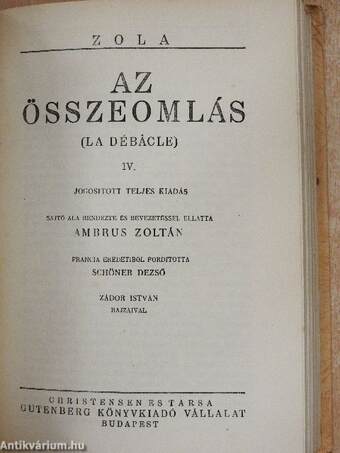 Az összeomlás I-IV.