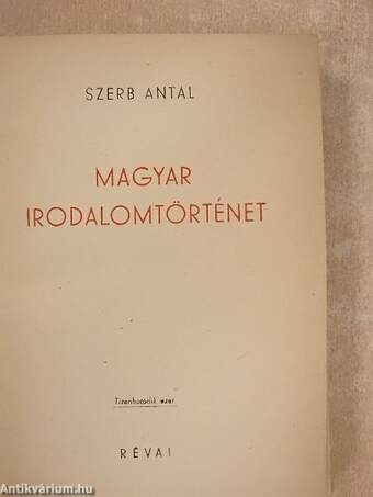 Magyar irodalomtörténet