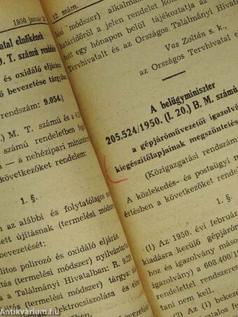 Magyar Közlöny 1950. január 1.-június 30. I-II. (fél évfolyam)/Magyar Közlöny 1950. Hivatalos lap 7-8. szám