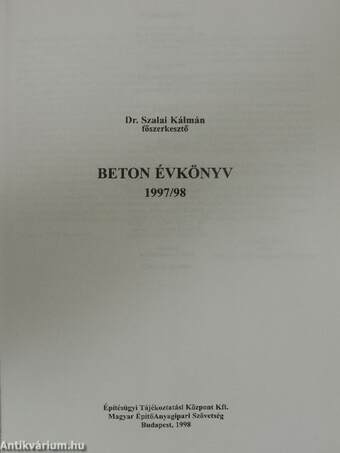 Beton évkönyv 1997/1998