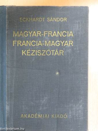 Magyar-francia/francia-magyar kéziszótár