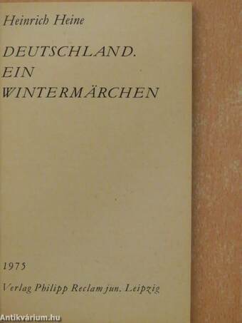 Deutschland, Ein Wintermärchen