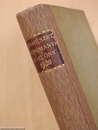 Természettudományi Közlöny 1920. január-december/Pótfüzetek a Természettudományi Közlönyhöz 1920. január-december