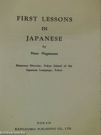 First Lessons in Japanese