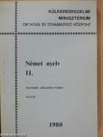 Német nyelv II.