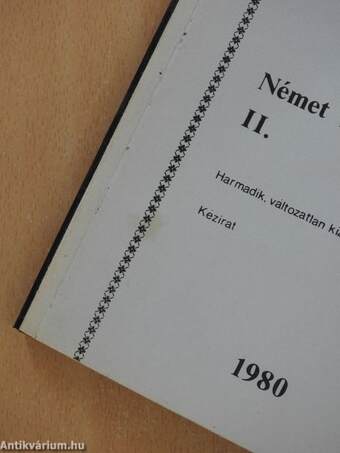 Német nyelv II.