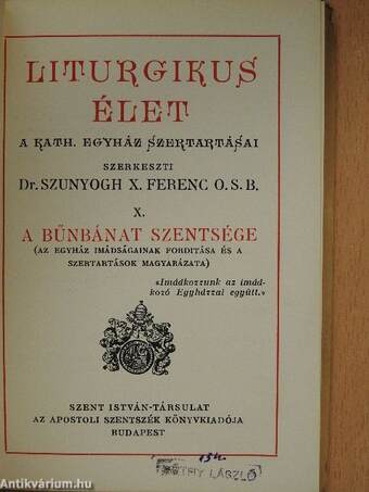 Liturgikus élet X.