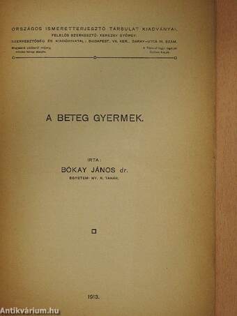 A beteg gyermek