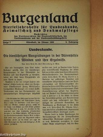 Burgenland Jänner 1930 (gótbetűs)