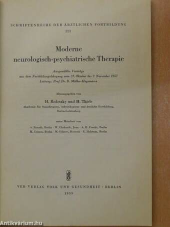 Moderne neurologisch-psychiatrische Therapie