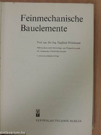 Feinmechanische Bauelemente