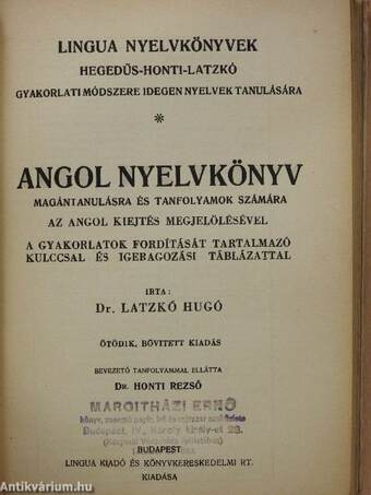 Angol nyelvkönyv