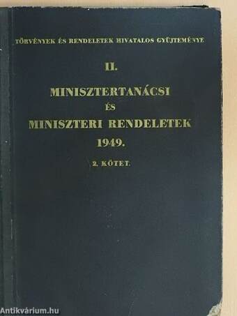 Törvények és rendeletek hivatalos gyűjteménye 1949. II/2.