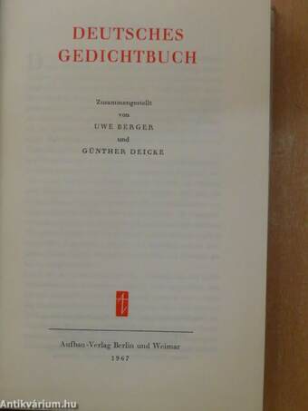 Deutsches Gedichtbuch