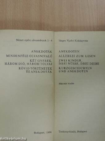 Anekdoten/Allerlei zum Lesen/Zwei Kinder, drei Nüsse, drei Diebe/Kurzgeschichten und Anekdoten