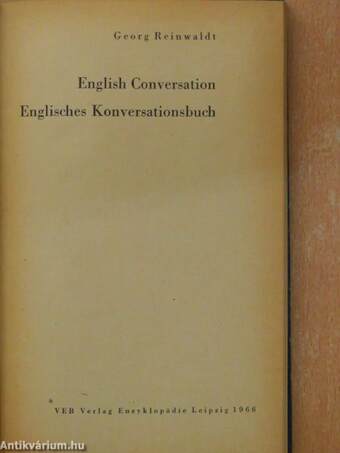 English Conversation/Englisches Konversationsbuch