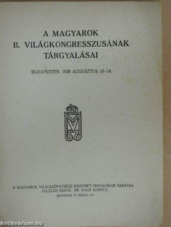 A magyarok II. világkongresszusának tárgyalásai