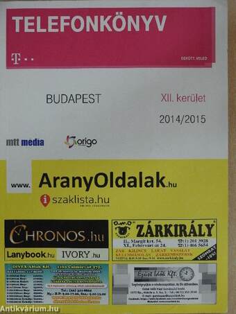 Telefonkönyv - Budapest XII. kerület 2014/2015