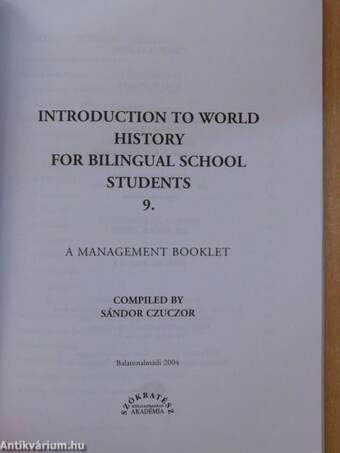 Introduction to World History For Bilingual School Students 9.