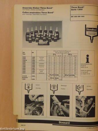 Bossard Fortschrittliche Elemente für die Verbindungstechnik/Eléments avancés pour la technique d'assemblage 1988/90