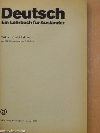 Deutsch - Ein Lehrbuch für Ausländer - 1a