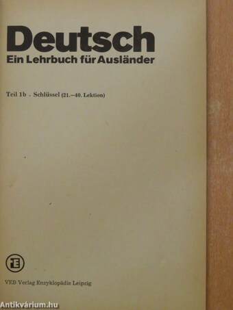 Deutsch - Ein Lehrbuch für Ausländer - Schlüssel 1b