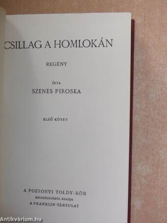 "10 kötet szépirodalmi mű egységes kötésben a Franklin-Társulat kiadásában"